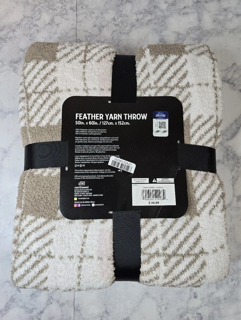 Georgia Feather Yarn Throw Blanket - 50